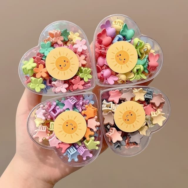 10-100ชิ้นชุดชนิดบรรจุกล่องกิ๊บสําหรับเด็กเกาหลีน่ารักการ์ตูนกิ๊บขนาดเล็กมินิผมกรงเล็บคลิปเด็กสาวเรียบคลิปอุปก…