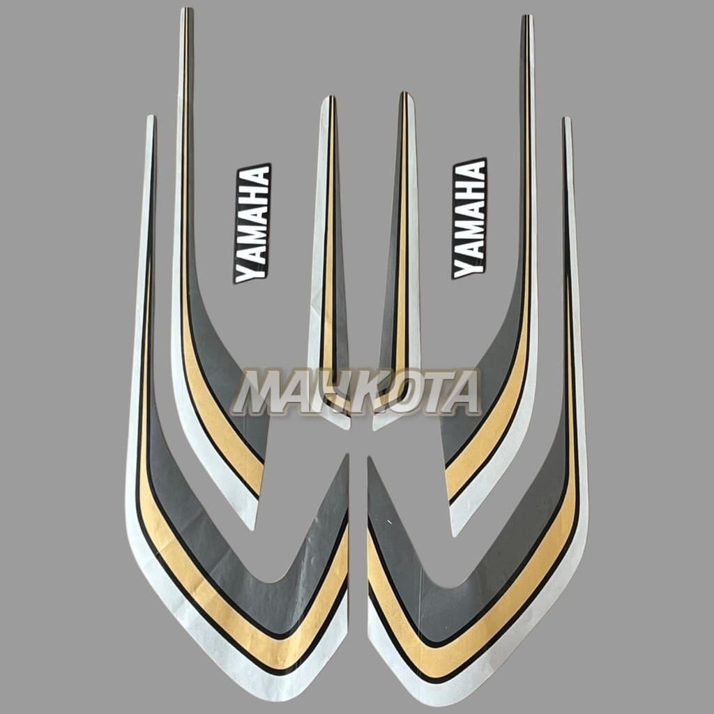 Yamaha rx s rxs พิเศษพิเศษ Silver Standard Striping สติกเกอร์ชุดเต็มคุณภาพ Variations