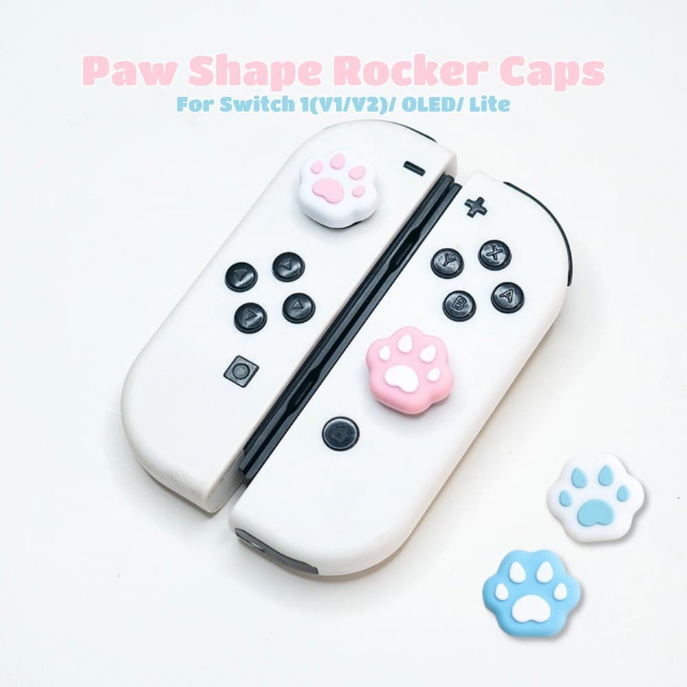 Paw Shape Switch Rocker Caps 1 คู่ (2 ชิ้น) สําหรับ Switch 1/ OLED/ Lite Analog Caps สต็อกท้องถิ่น