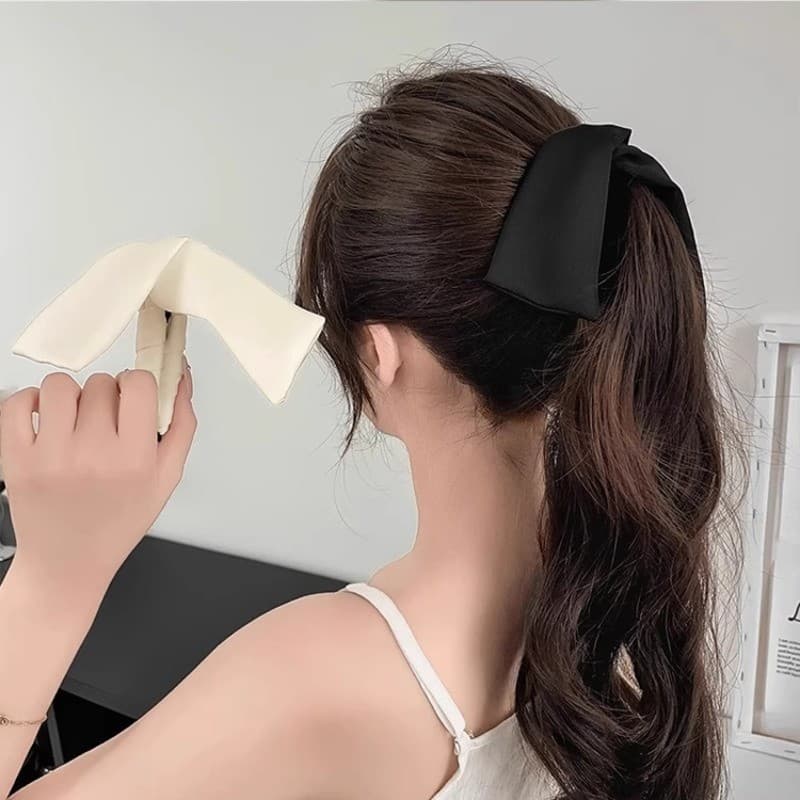 ผู้หญิงแฟชั่นกล้วยคลิป Bowknot Hairpin Grips ผม Cips Headwear อุปกรณ์เสริม
