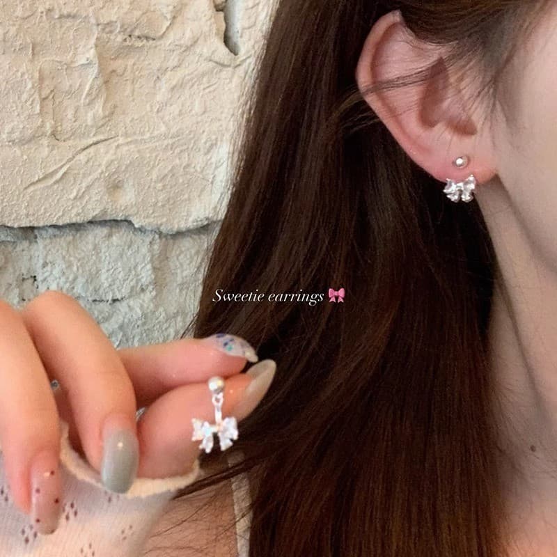 น่ารักเพทายกุทัณฑ์ต่างหูหูกระดุมเจาะเครื่องประดับ