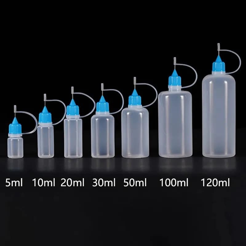 5/10/20/30/100/120ml พลาสติก PE Squeezable Tip Applicator ขวดรีฟิล Dropper เข็มเคล็ดลับ Caps ขวดน้ํามัน