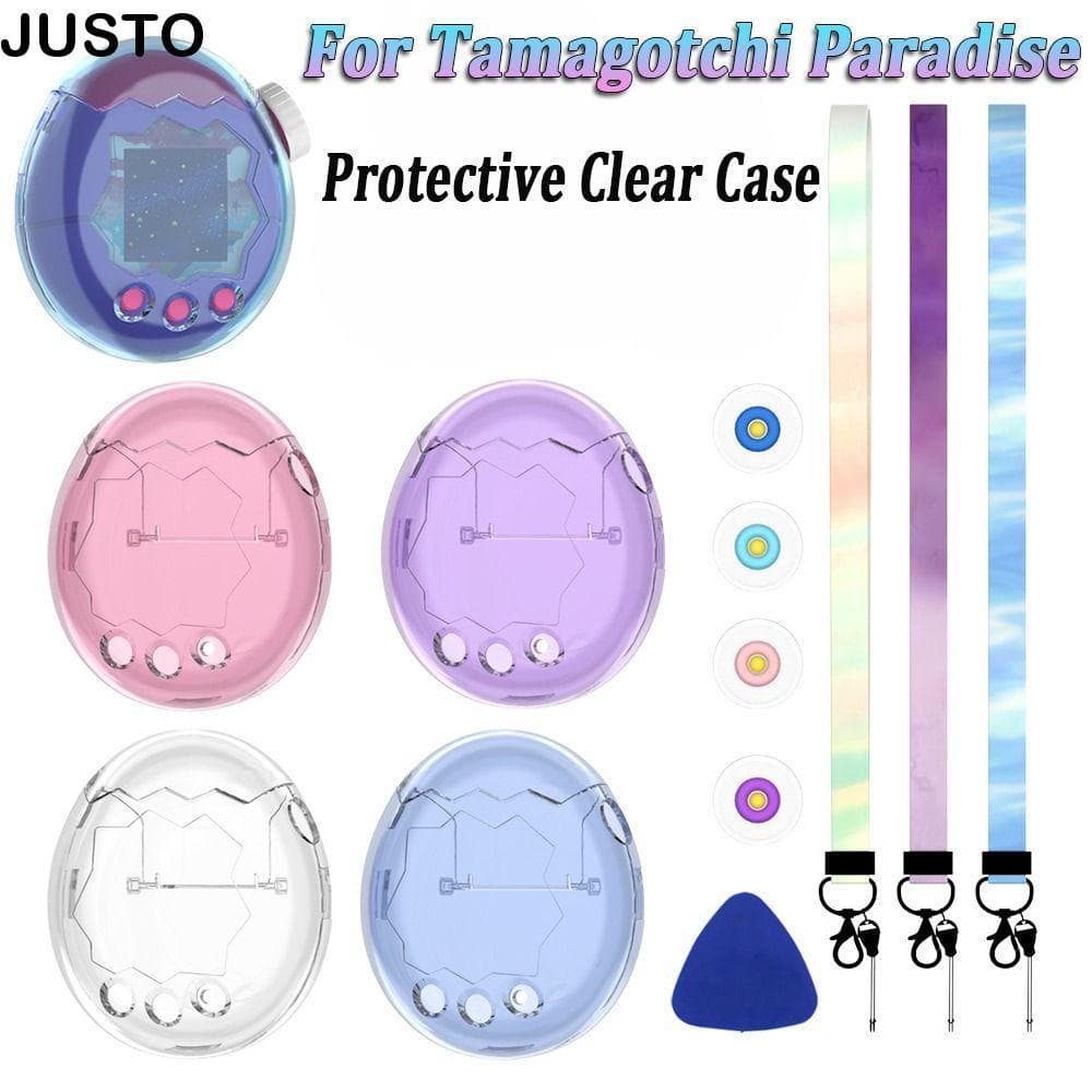 JUSTO ป้องกัน, กันฝุ่น Anti-Scratch เปลือกแข็ง, ฝาครอบโปร่งใสคริสตัลเต็มรูปแบบสําหรับ Tamagotchi Paradise… รูปที่ 1