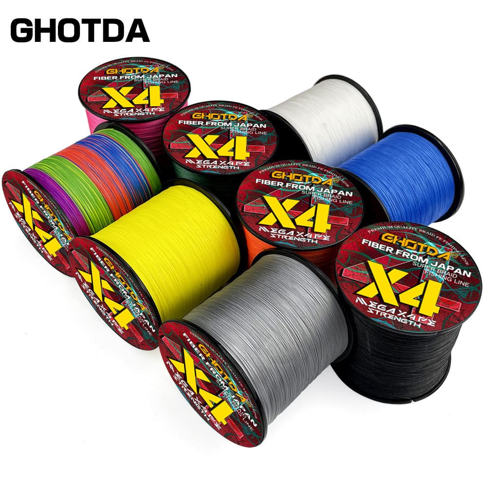 สายเอ็น PE 4 เส้น 100 เมตร ถักแน่น ทนทาน สําหรับตกปลา กันน้ํา ไม่ขาดง่าย สีสันสดใส