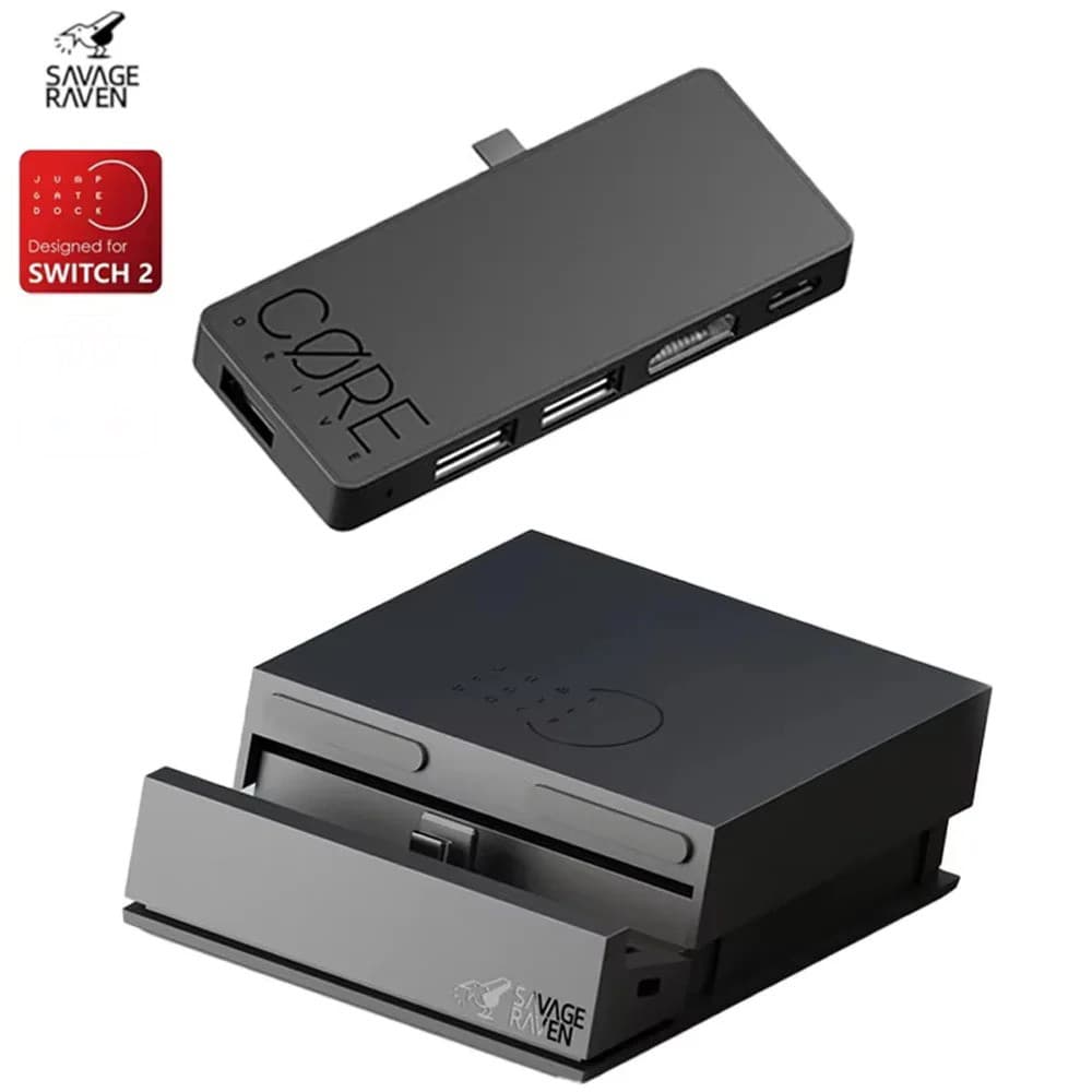Savage Raven โดย Skull & Co. Jumpgate Dock สําหรับสวิตช์ 2/OLED/แล็ปท็อป/ตู้นึ่งพร้อมสถานีเชื่อมต่อฮับ USB-C…
