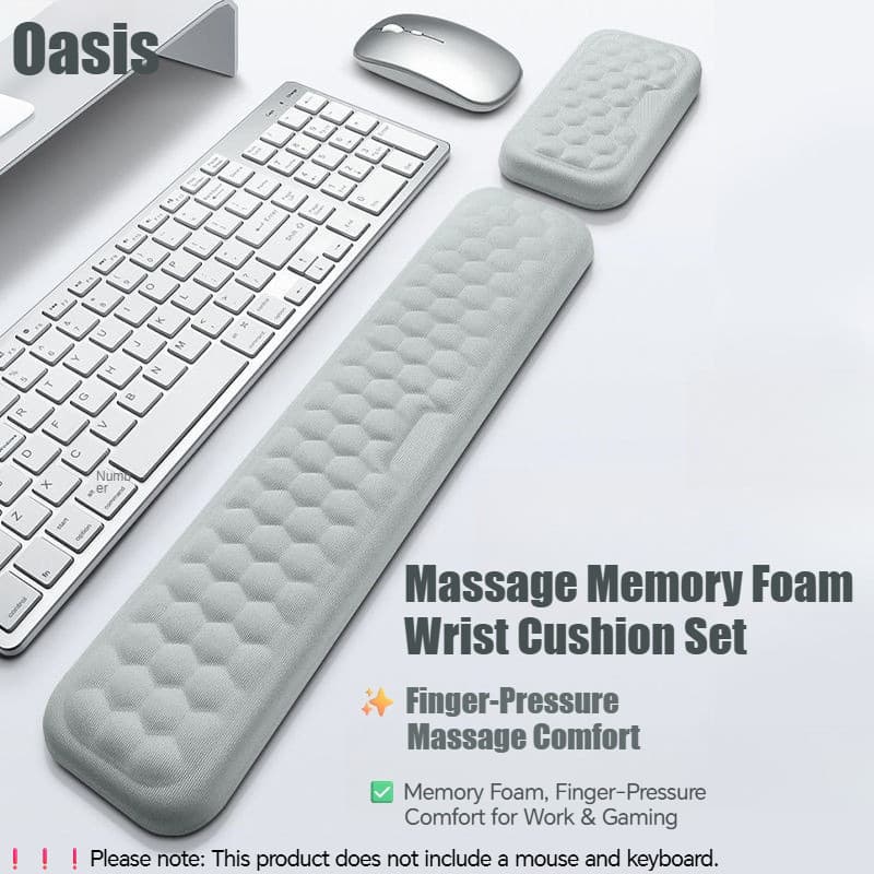 แผ่นรองข้อมือคีย์บอร์ด Memory Foam Keyboard Hand Wrist Rest - พื้นผิวผ้า [OasisTech]