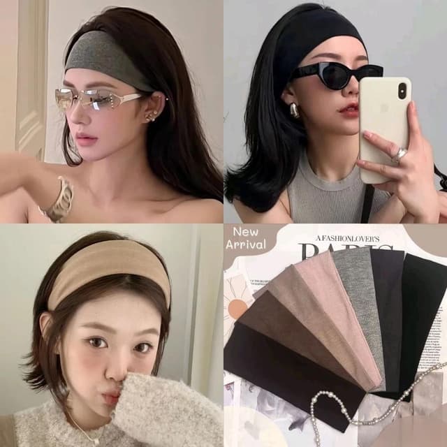 💕COZII💕ผ้าคาดผมสายฝอ Headband ใส่สบายเนื้อผ้าดียืดได้เยอะ ซับเหงื่อได้