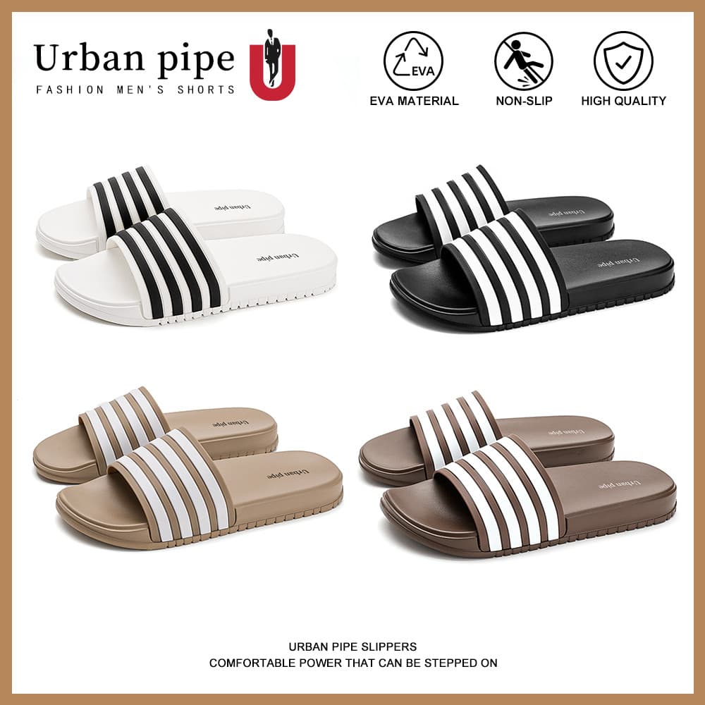 URBAN PIPE EVA รองเท้าแตะสําหรับผู้ชายคลาสสิก-ลื่นสไลด์หนารองเท้าแตะรองเท้าแตะในร่มและกลางแจ้งรองเท้า…