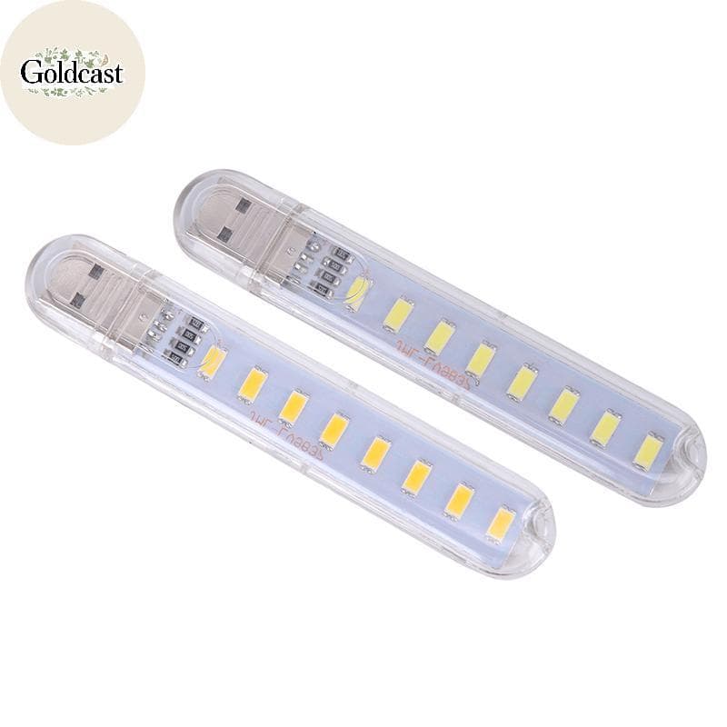 GOLD LED แบบพกพา 5V 8 LED USB คอมพิวเตอร์โคมไฟมือถือไฟกลางคืน TH