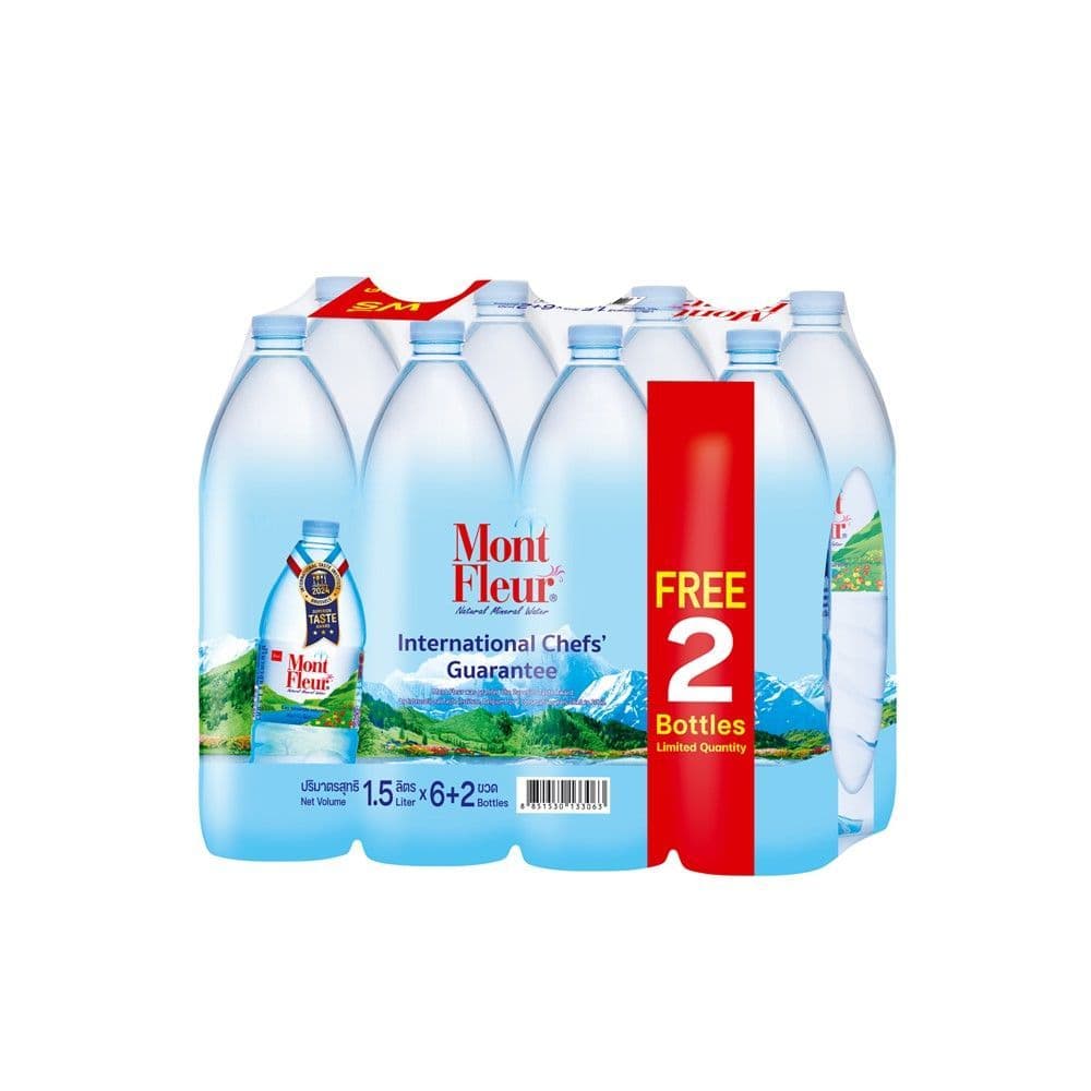 มองต์เฟลอ น้ําแร่ 1500มล. แพ็ค 6 MONT FLEUR MINERAL WATER 1500ML PACK 6