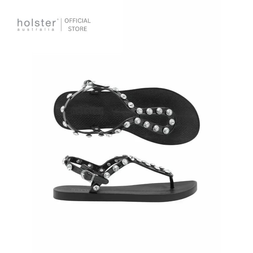 holster australia รองเท้าแตะรัดส้นผู้หญิง supernova solid สี black