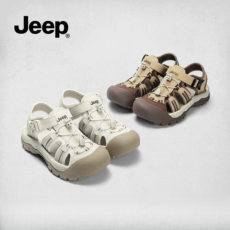 Jeep รถจี๊ป รองเท้าแตะกีฬาผู้หญิง 2026 สไตล์ใหม่กันลื่นกลวงสบาย ๆ สวมใส่กลางแจ้งรองเท้าแตะชายหาด