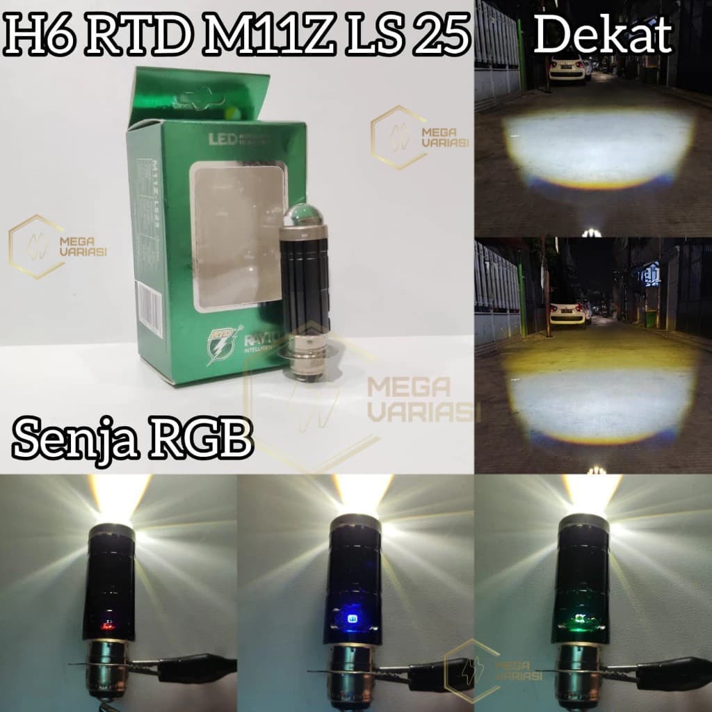 H6 RTD Rayton M11Z LS25 & M11LS ไฟหน้า Plus Dusk RGB Light Laser Far Near D3 สีขาวสีเหลือง M11Z LS10 LS25…