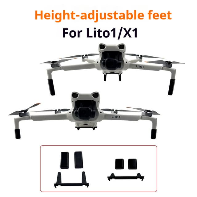 สําหรับขาตั้งกล้องเพิ่มความสูง DJI Lito1/X1 พร้อมรอยขีดข่วนและทนต่อการสึกหรอสําหรับร่างกายและอุปกรณ์เสริมขายึด…
