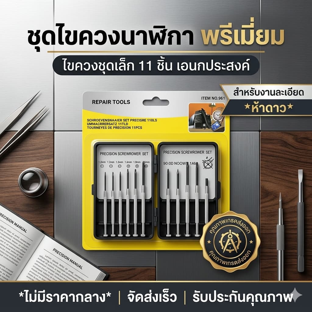 ชุดไขควง ชุดไขควงนาฬิกา ไขควงนาฬิกา 11 ชิ้น/กล่อง ไขควงชุดเล็ก ไขควง