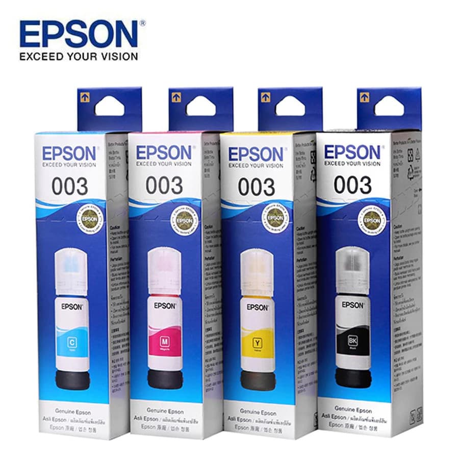 หมึก Epson 003 แท้ % Epson L3110 / L3150 / L5190 / L3210 / L3216 / L3250 / L3256 / L5290 / L5296…