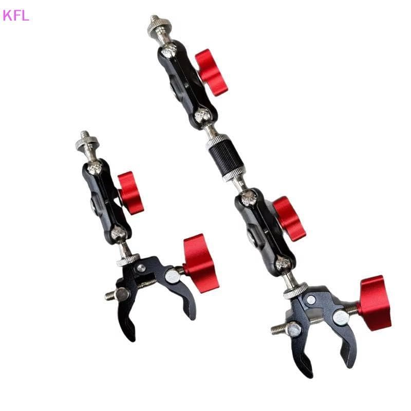 (KFL) 1 ชุดอุปกรณ์ถ่ายภาพกล้องโลหะ Super Clamp พร้อม Double Ball Head Magic Arm สําหรับ DSLR Monitor Light…