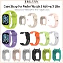สายรัดกรณีซิลิโคน for Xiaomi Redmi Watch 5 Active แถนยางกีฬาอ่อนต่อต้านการตก for Smartwatch Redmi Watch 5 Lite