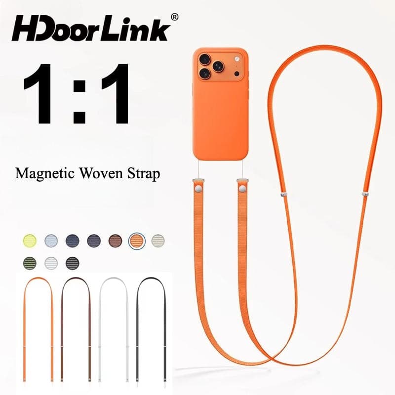 HdoorLink 1:1 Magnetic Crossbody Straps เคสโทรศัพท์ Lanyard สําหรับโทรศัพท์ 17 Pro Max สายคล้องคอแบบปรับได้…