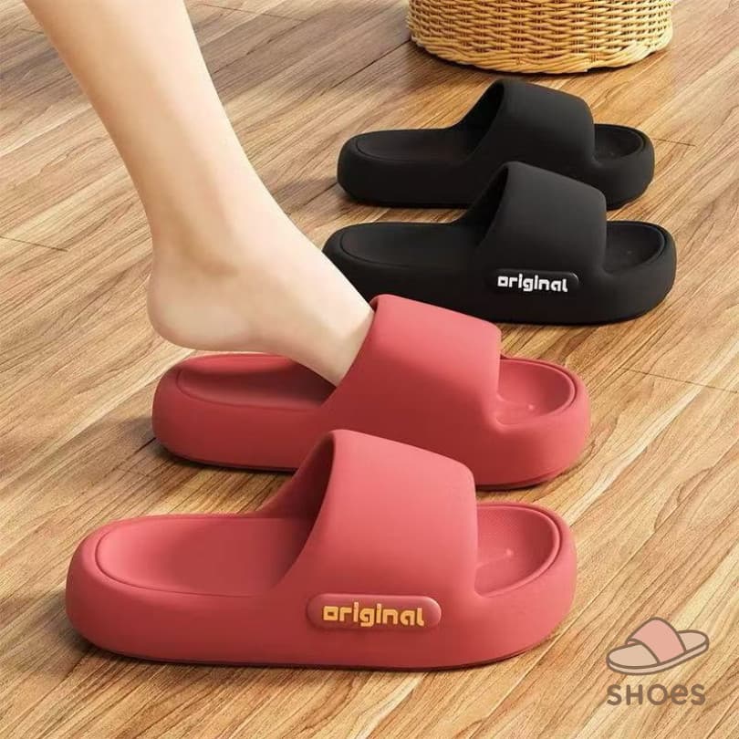 AP Store 5010 รองเท้าแตะแพลตฟอร์มหนา สีแดง38-39 กันลื่น พื้นหนานุ่ม ใส่สบาย ทําความสะอาดง่าย BB016
