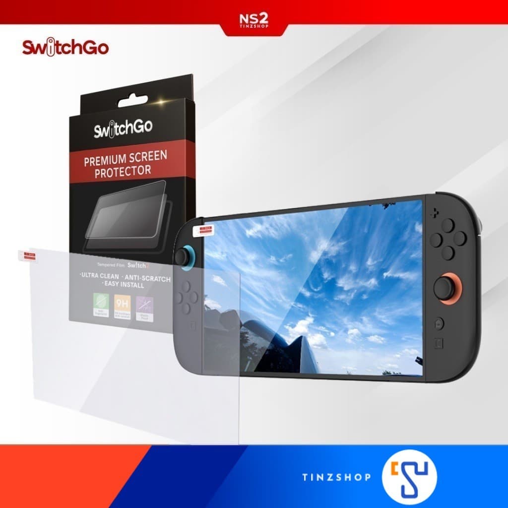 Nintendo Switch 2 SwitchGo Premium Screen Protector | ฟิล์มกันรอยกระจก Switch2 ( 1 กล่อง มี 2 ชิ้น)