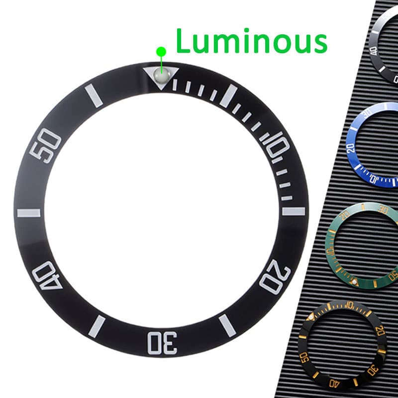 40 มม.นาฬิกาส่องสว่าง Dial BEZEL เซรามิค Anti-Scratch Protector กรณี Loop BEZEL…