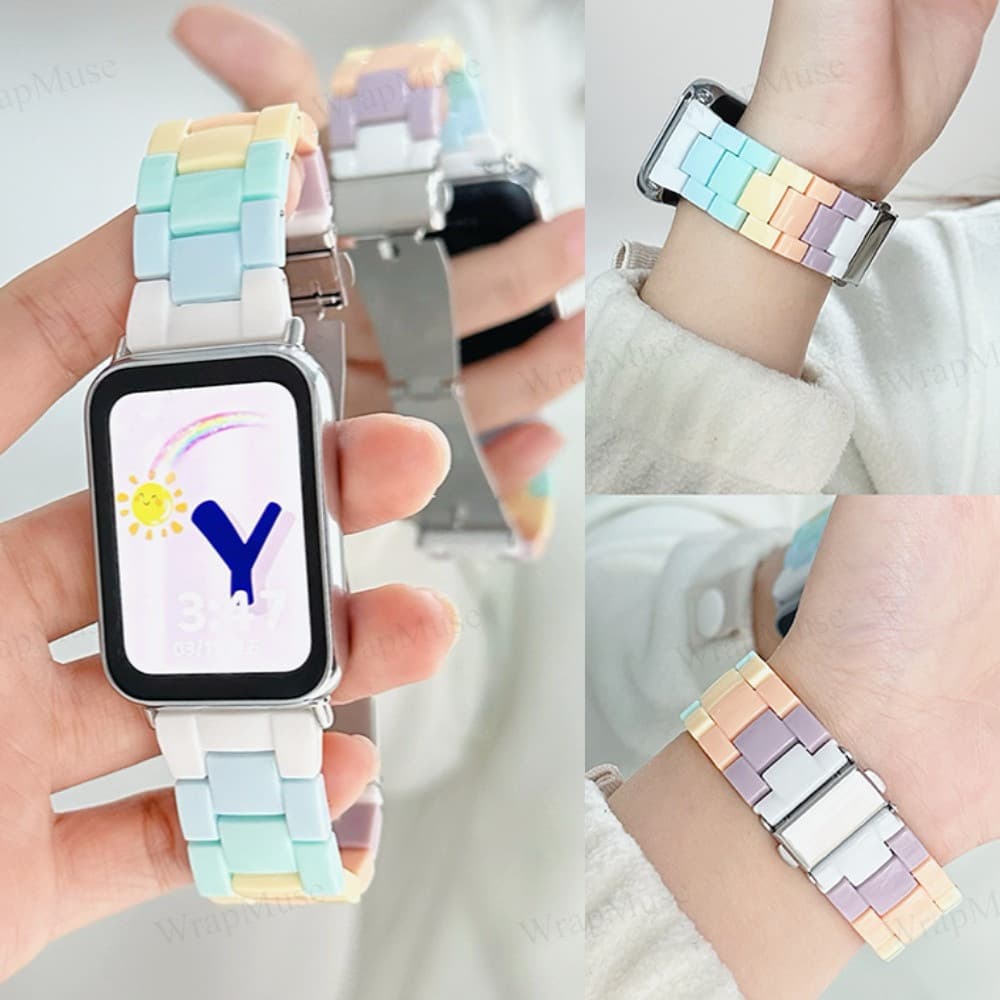 สายนาฬิกาเรซินสีลูกกวาด ขนาด 20mm 22mm สําหรับ Xiaomi Redmi Watch 6 5 Active Lite 4 3 Active / Mi Smart Band…