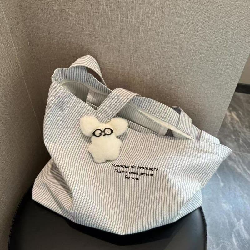 กระเป๋าสะพาย ใหม่ลายลําลองความจุขนาดใหญ่ Totes Simple Commute Lazy Tote Bag