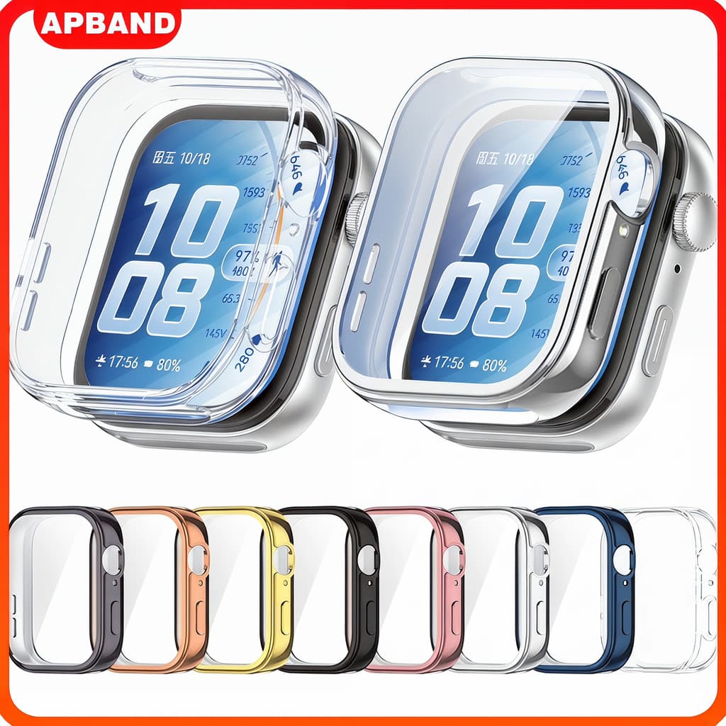 กรณีป้องกัน TPU Huawei Watch Fit 5/5 Pro/4/4 Pro/3 Caseครอบคลุมเต็มรูปแบบกันชนหน้าจออุปกรณ์ป้องกันสมาร์ทนาฬิกา…