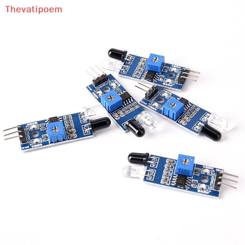 5 ชิ้น IR อินฟราเรดหลีกเลี่ยงอุปสรรคโมดูลเซ็นเซอร์สําหรับ Arduino สมาร์ทรถหุ่นยนต์ HOT