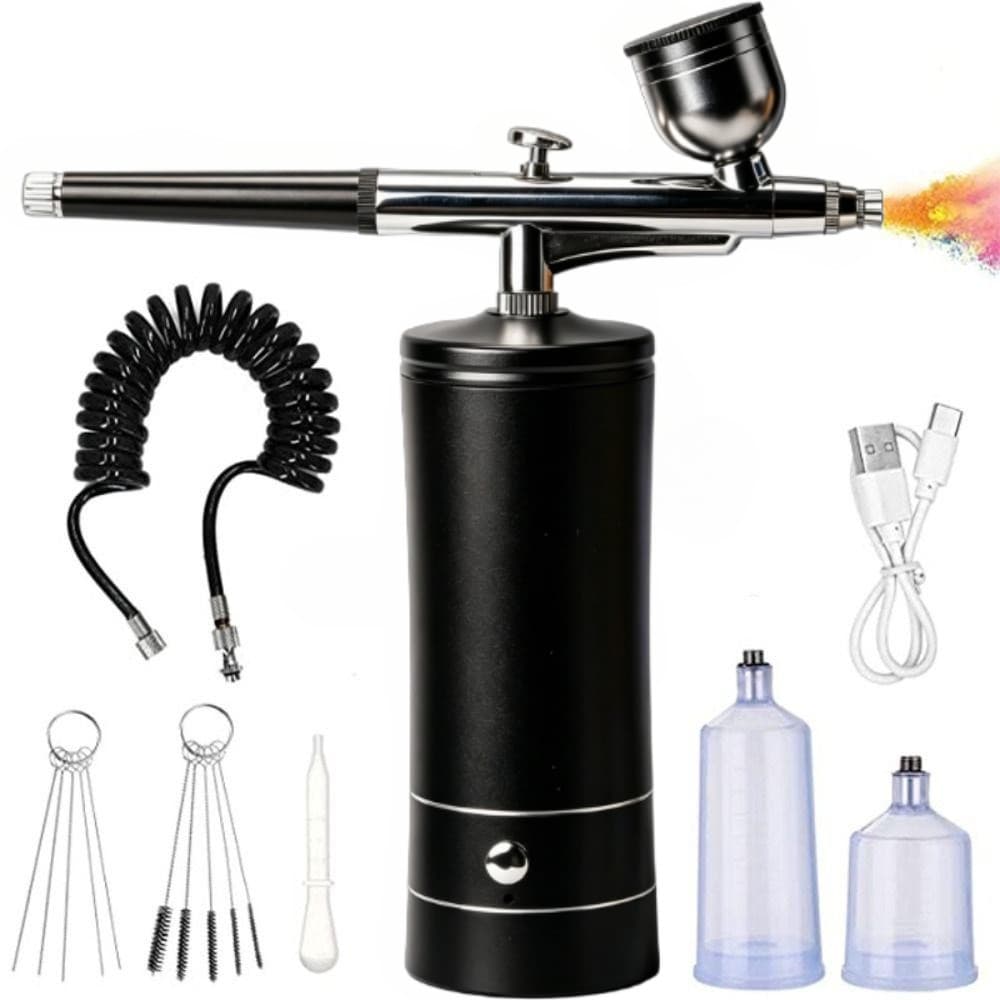 Cordless Airbrush Paint Tool ชุดแอร์บรัชไร้สาย อเนกประสงค์ ปั๊มสเปรย์เจนเพน แอร์คอมเพรสเซอร์ แบบพกพา… รูปที่ 1