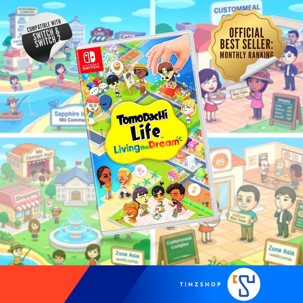 Nintendo Switch Game Tomodachi Life Living the Dream Zone Asia เกมยอดฮิตของนินเทนโด้