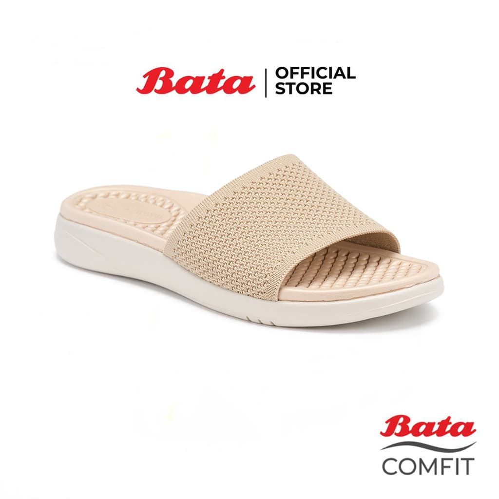 Bata บาจา Comfit รองเท้าแตะแบบสวม เพื่อสุขภาพ สําหรับผู้หญิง รุ่น AMBRA สีน้ําเงิน 6619777 สีเบจ 6615777