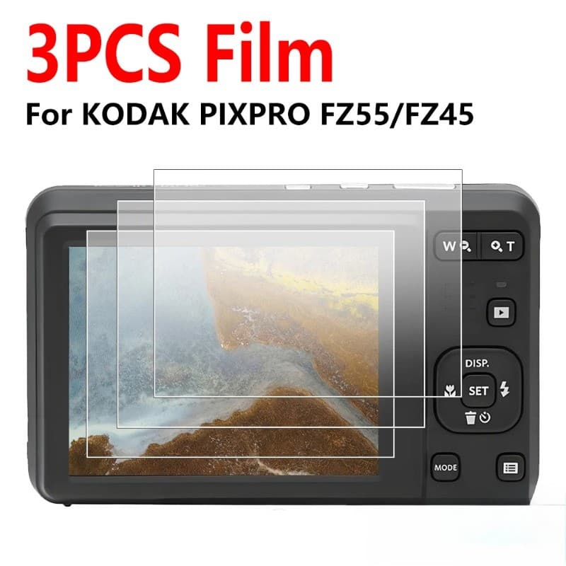 3PCS 9H กระจกนิรภัยสําหรับ KODAK PIXPRO FZ55/FZ45 ป้องกันหน้าจอ, HD Clear ทนทาน Anti-scratch…