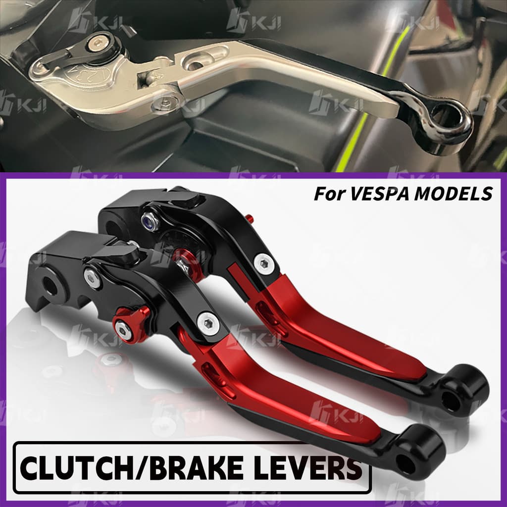 สําหรับ VESPA GTS 300/250/GTV 250/S150/LX150/GT200 ชุดคันโยกเบรคปรับพับ Handle Levers
