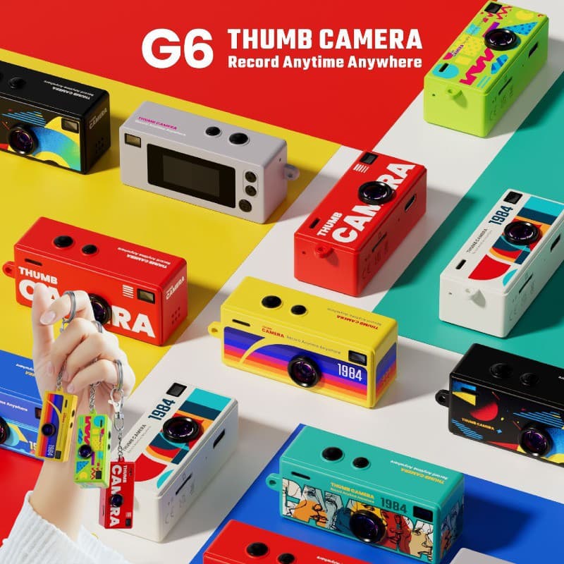กล้องมินิ G6 แบบคล้องกุญแจ บันทึกวิดีโอ 1080P HD พกพาง่าย โฟกัสอัตโนมัติ สไตล์วินเทจ CCD กล้องดิจิตอล ของขวัญ
