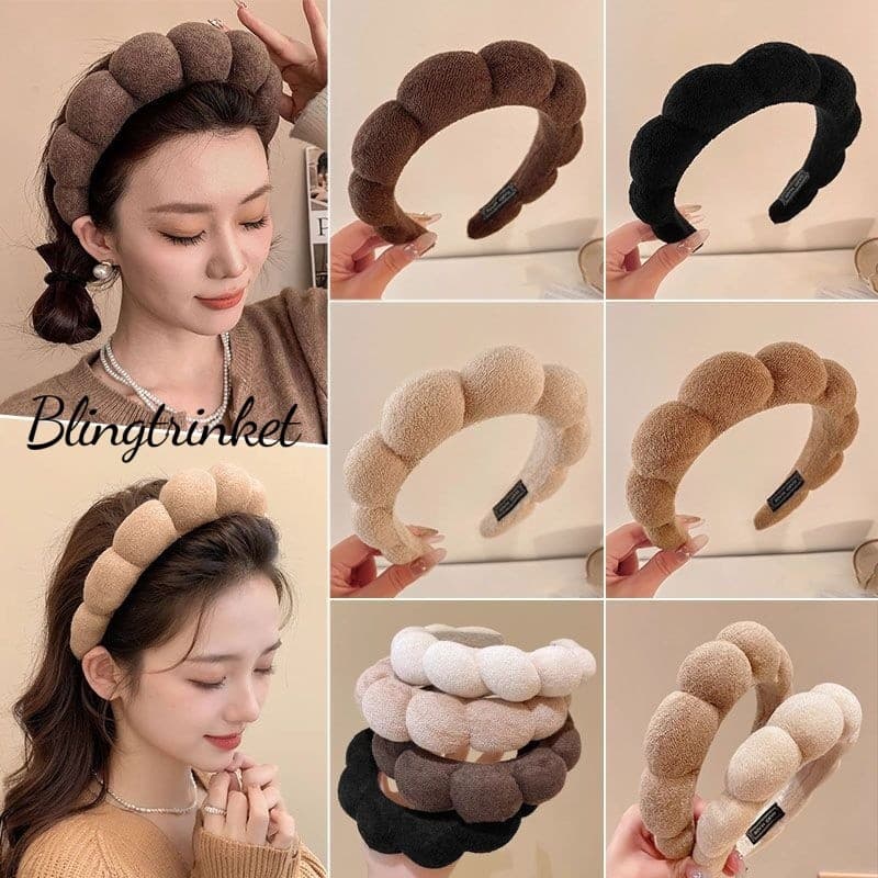 BlingTrinket 🥰🥰 hair band ที่คาดผมฟองน้ํารูปเมฆ มีหลายสีให้เลือก ราคาถูก หวานและน่ารัก…