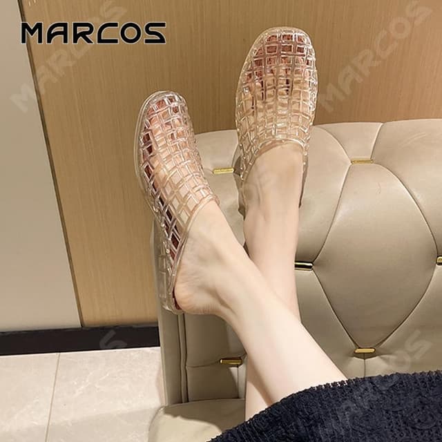 MARCOS รองเท้าแตะผู้หญิง ดีไซน์เจาะรู ระบายอากาศ ใส่สบาย รองเท้าแฟชั่นผู้หญิง กันน้ํา กันลื่น รอง เ ทา…