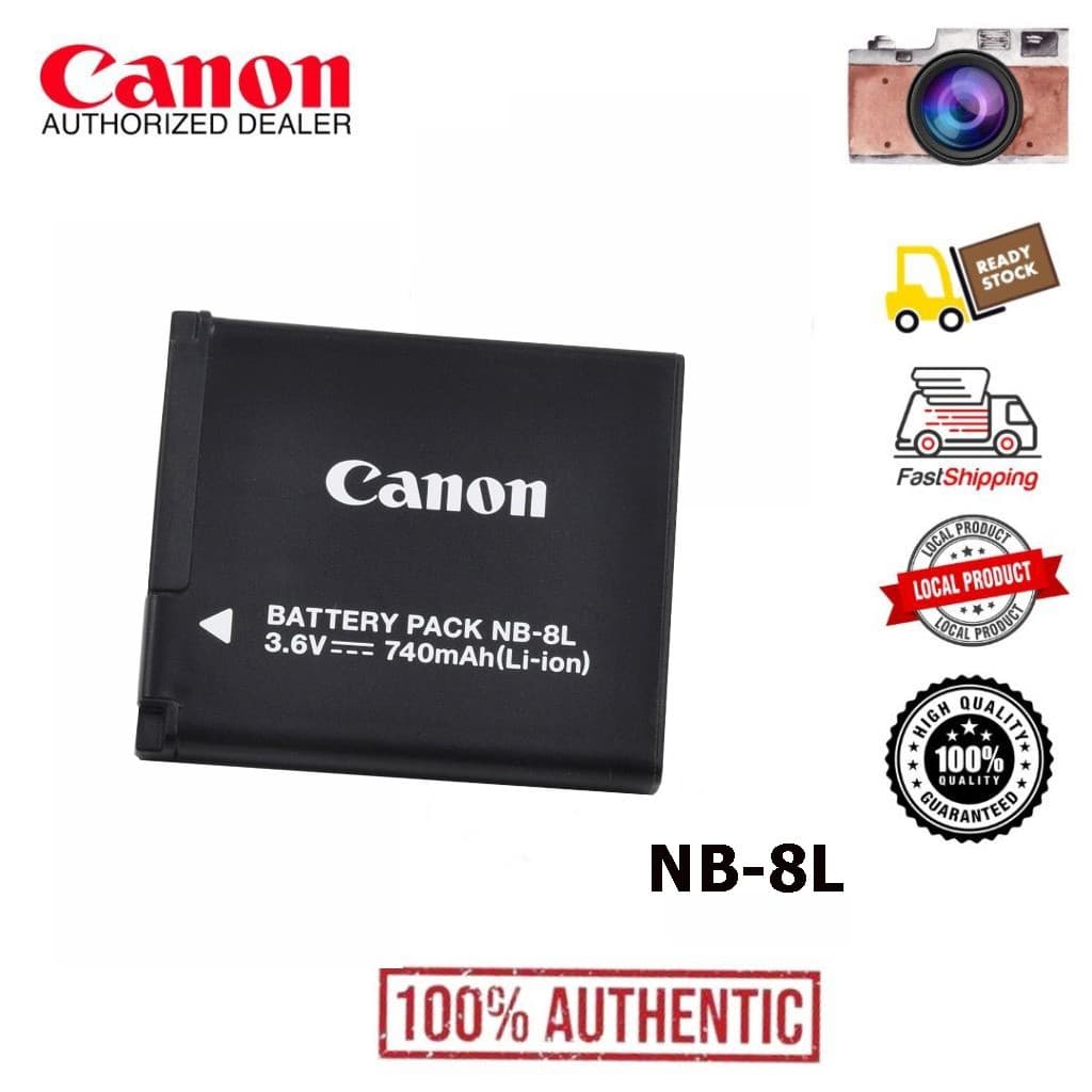 (COD) แบตกล้อง Canon รุ่น NB-8L For PowerShot A2200 PowerShot A3000 IS PowerShot A3100 IS A3200 มือ 1…