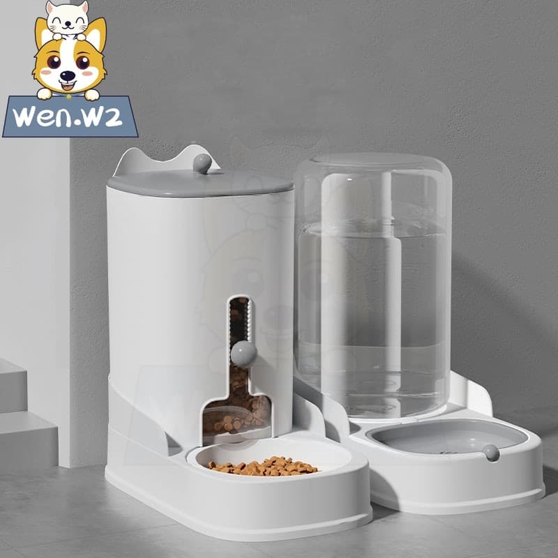 wen.W2 สัตว์เลี้ยงเครื่องให้อาหารอัตโนมัติแมวน้ําความจุสูงชามแมวสําหรับสุนัขอาหารสุนัขให้อาหารจานผสม