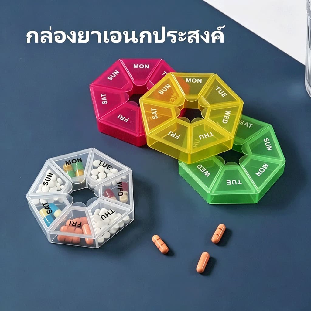 กล่องใส่ยา ตลับใส่อาหารเสริม ตลับยา ตลับใส่ยา กล่องใส่เครื่องประดับ กล่องยาเอนกประสงค์ กล่องยา กล่องใส่ยา 7วัน