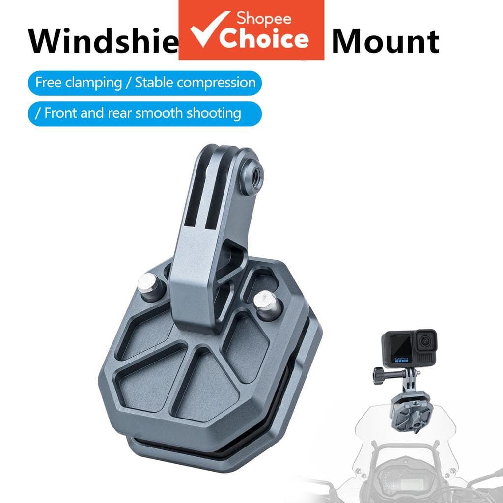 สําหรับ DJI Action6/5 กล้องกีฬารถจักรยานยนต์กระจกกระจก Clamp ขี่สําหรับ GoPro Bracket