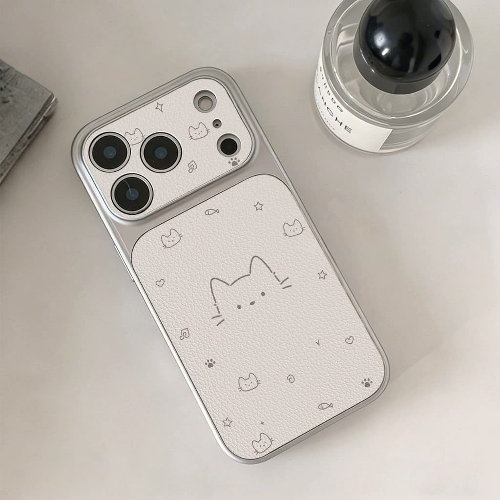เคสมือถือสไตล์มินิมอล ลายการ์ตูนคิ้วท์ สีหวาน ป้องกันรอบด้าน สําหรับ iPhone 11 12 13 14 15 16 17 Series