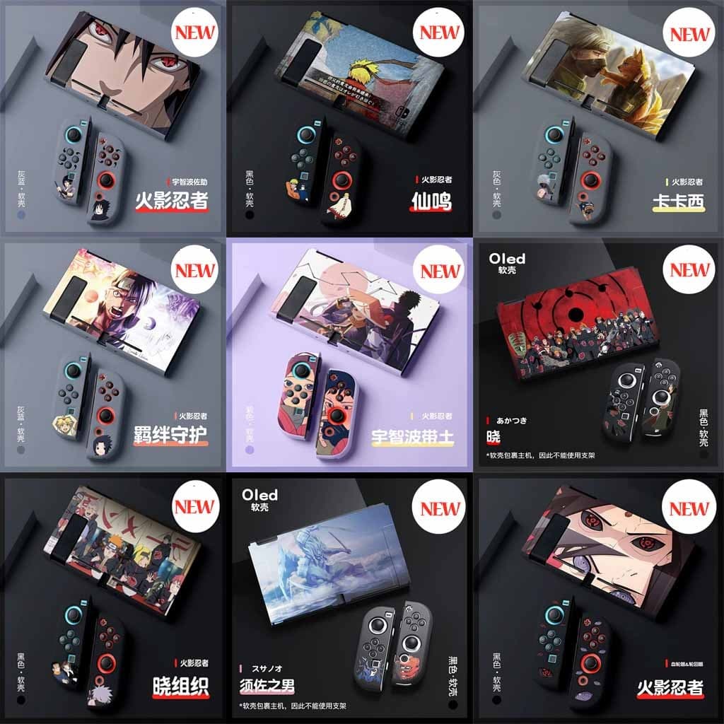 เปลือกแข็ง Dockable สําหรับ Nintendo Switch /OLED, เคสซิลิโคนอ่อนนุ่มสําหรับ Switch/Oled-Naruto