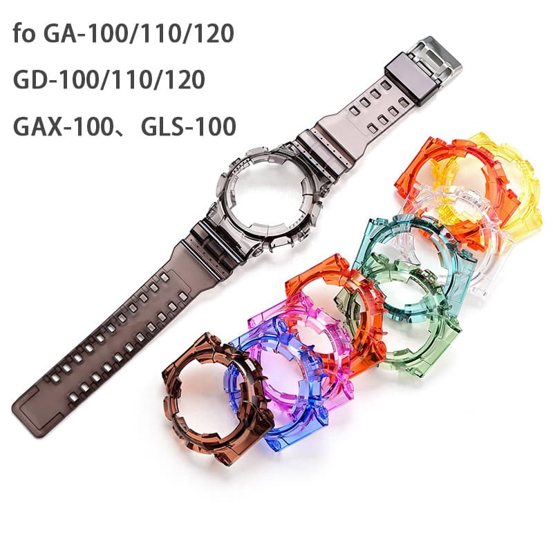 TPU สายเรซิ่นสําหรับ Casio G-SHOCK GA-100/110/120/140 GD-100/110/120 GAX-100 GLS-100 เปลี่ยนนาฬิกา Bezel Band…