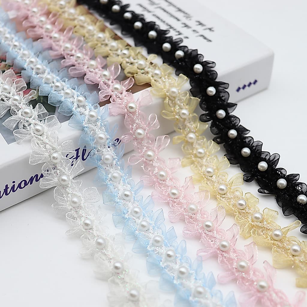 ใหม่หลากสีลูกไม้ริบบิ้นช่วยเหลือแบรนด์ชื่อปวดถุงมือลูกปัดเล็บริบบิ้น DIY…
