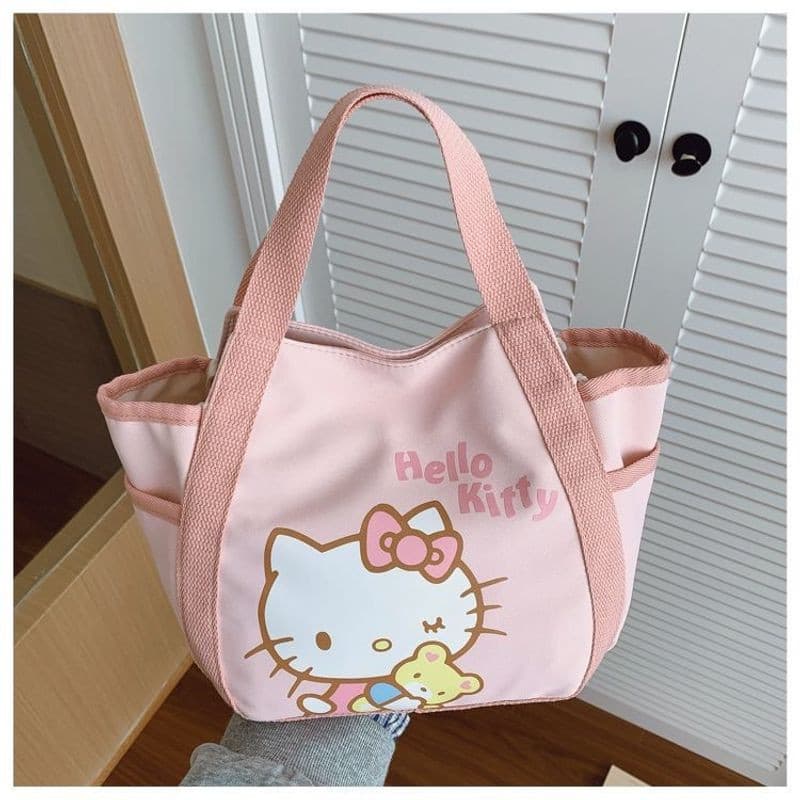Kitty Tote Bag กระเป๋าถือเบนโตะรายวันความจุขนาดใหญ่