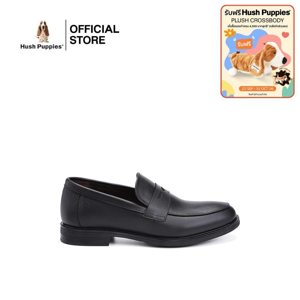 Hush Puppies รองเท้าผู้ชาย รุ่น HP 8HDFB4115A - สีดํา (รองเท้าทางการหนังแท้ แบบสวม)