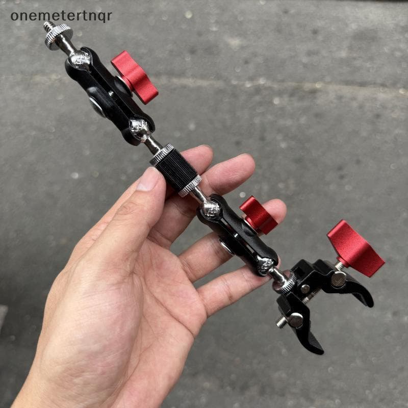 Onemetertnqr กล้องโลหะ Super Clamp พร้อม Double Ball Head Magic Arm สําหรับ Monitor Light Mic โทรศัพท์ TH
