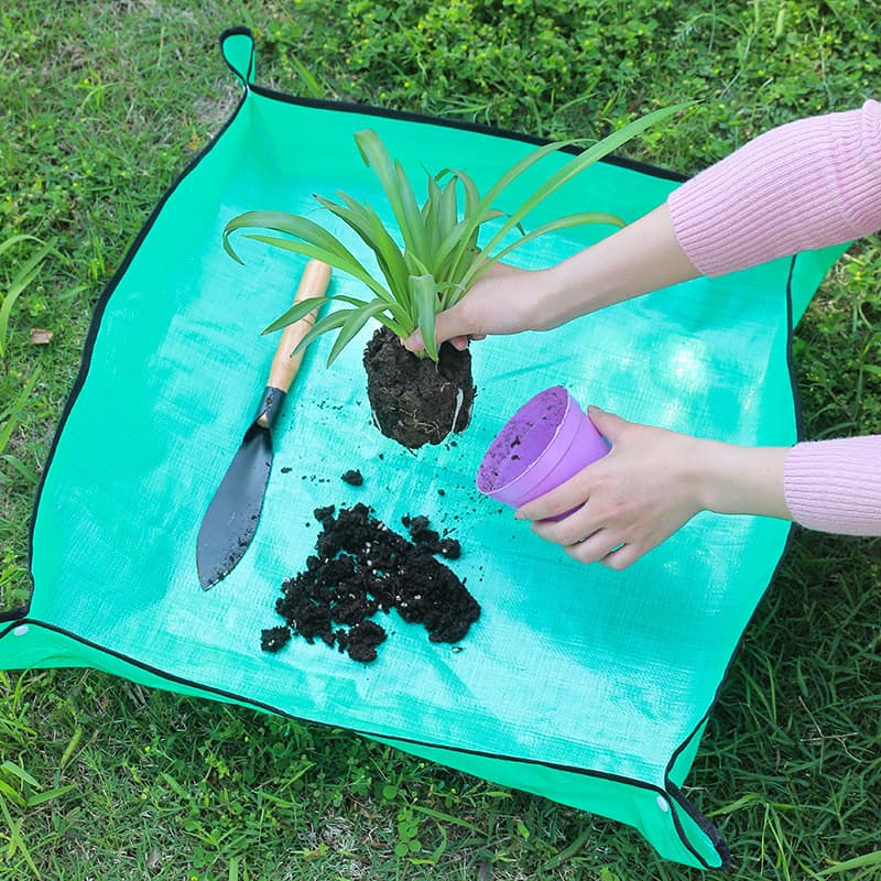 เสื่อปลูกต้นไม้วัสดุ PE | ปูรองเปลี่ยนดิน กันน้ํา 100% ป้องกันพื้นสกปรก เหมาะสําหรับทําสวนในร่ม